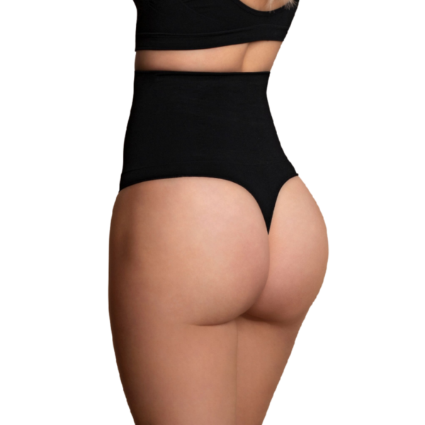 BYE-BRA - FAJA SIN COSTURAS ESTILO TANGA NEGRO TALLA XXL