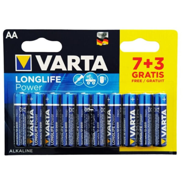 VARTA - LONGLIFE POWER PILA ALCALINA AA LR6 BLISTER*10