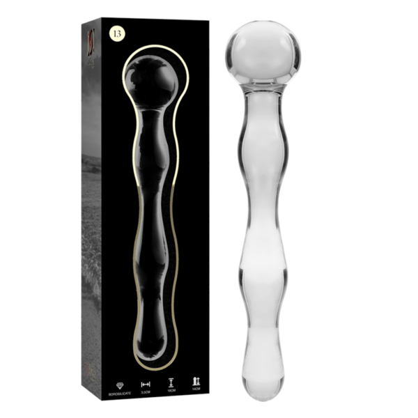 NEBULA SERIES BY IBIZA - MODELO 13 DILDO CRISTAL BOROSILICATO 18 X 3.5 CM TRANSPARENTE