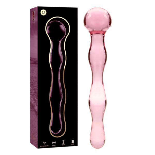 NEBULA SERIES BY IBIZA - MODELO 13 DILDO CRISTAL BOROSILICATO 18 X 3.5 CM ROSA