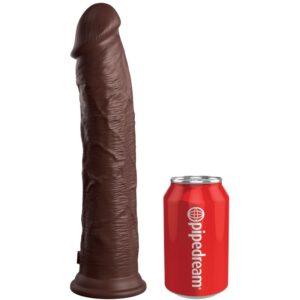 KING COCK - ÉLITE DILDO REALÍSTICO SILICONA 28 CM MARRON
